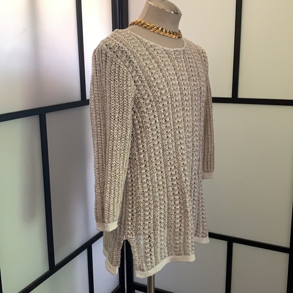 Dana Buchman Tunic Sweater Tan Size XL - Picture 2 of 10